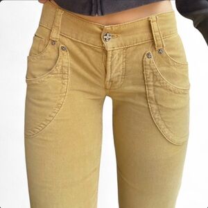 Y2K Vintage Low Rise Flare Corduroy Pants